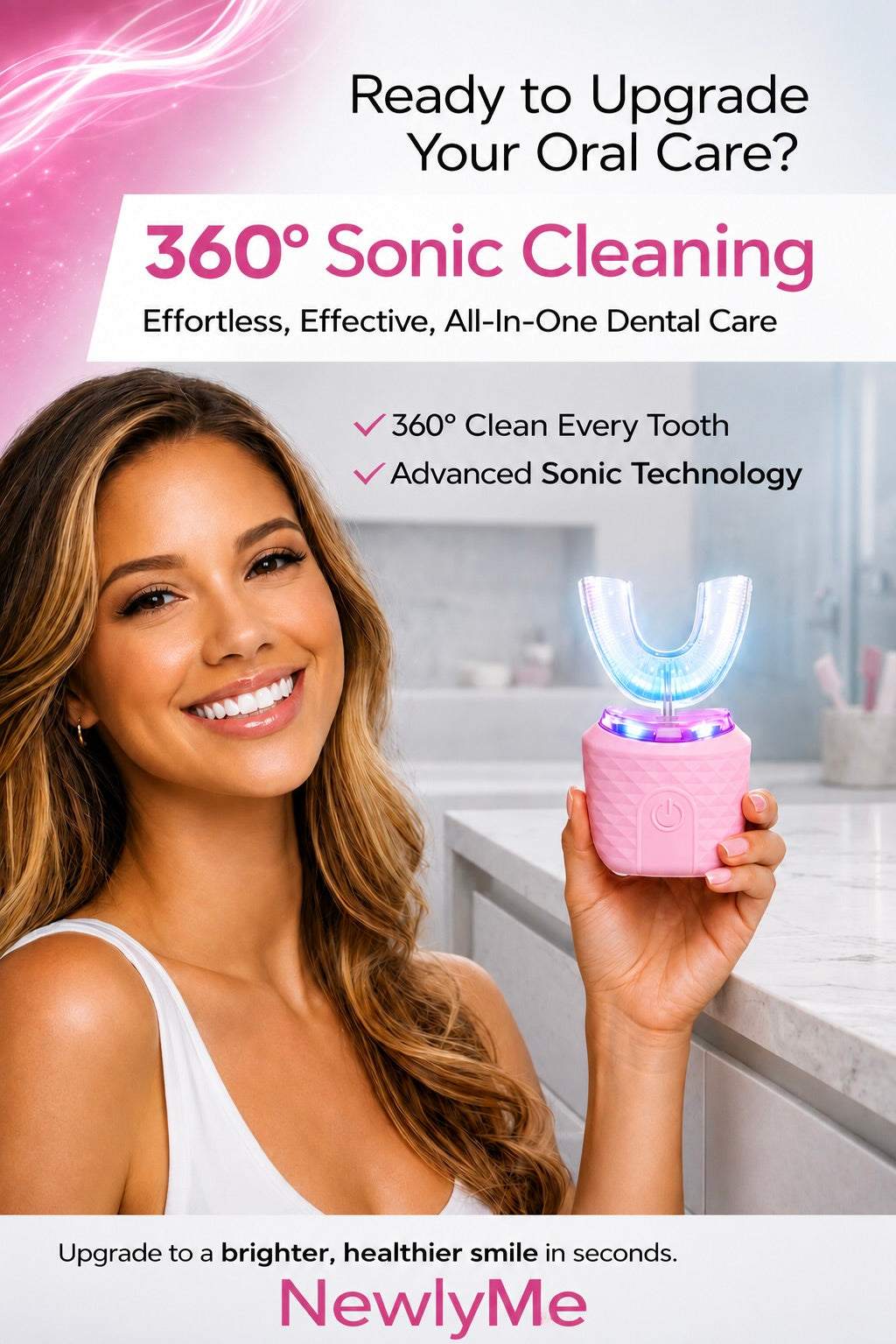 Portable U-shaped electric toothbrush