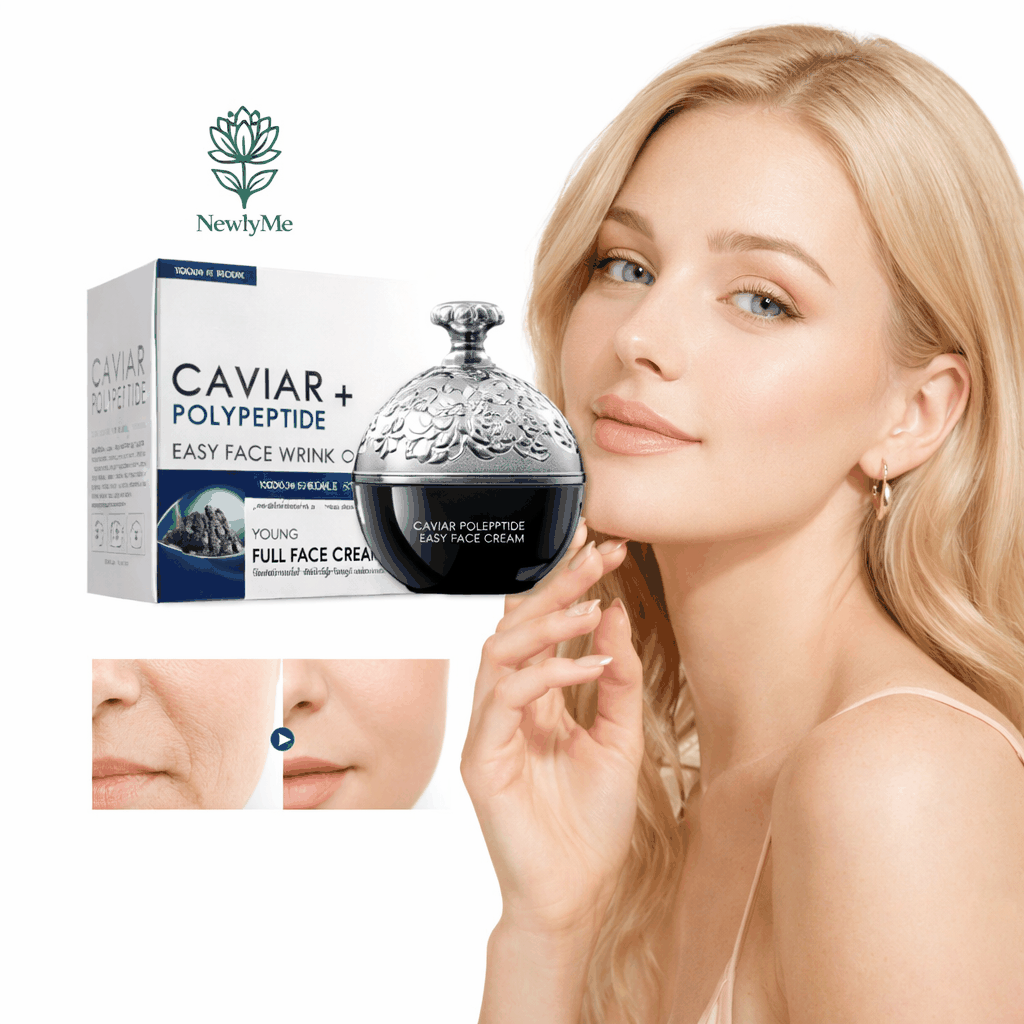 Black Caviar Anti-Wrinkle Face Cream with caviar peptide for moisturizing and skin elasticity improvement