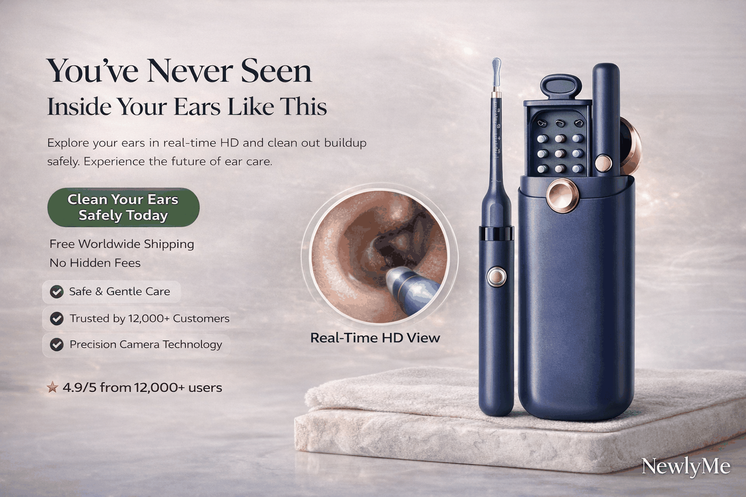 Smart Visual Ear Wax Cleaner with HD camera for safe ear hygiene and precise wax removal