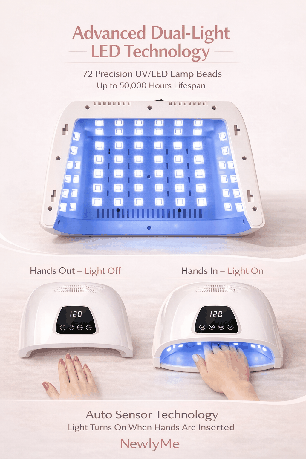 Professional Nail Drying Lamp With Auto Sensor Touch Screen (U.S Plug Only)