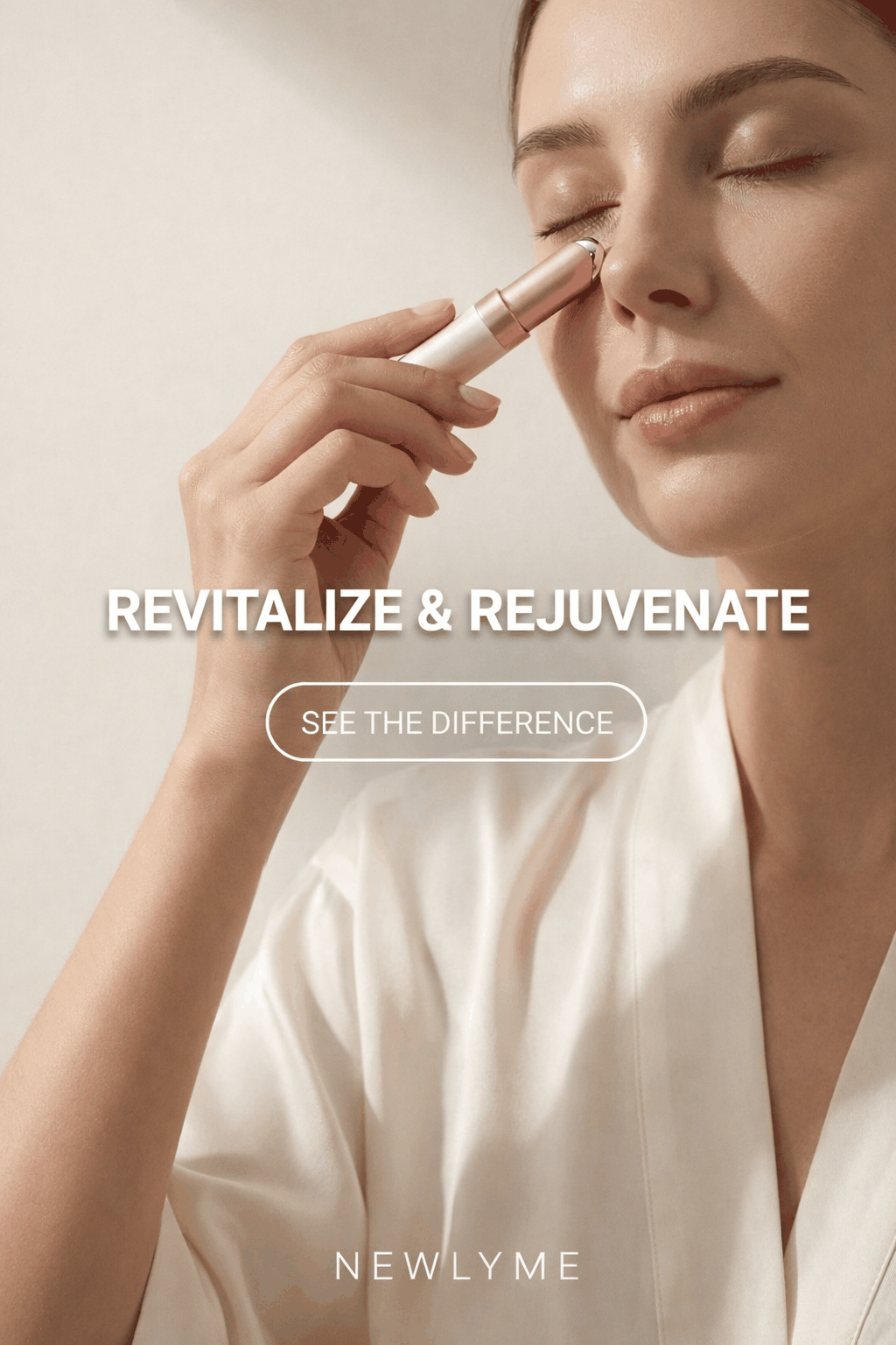 Electric Eye Bags Remover device reducing puffiness and enhancing eye skincare absorption