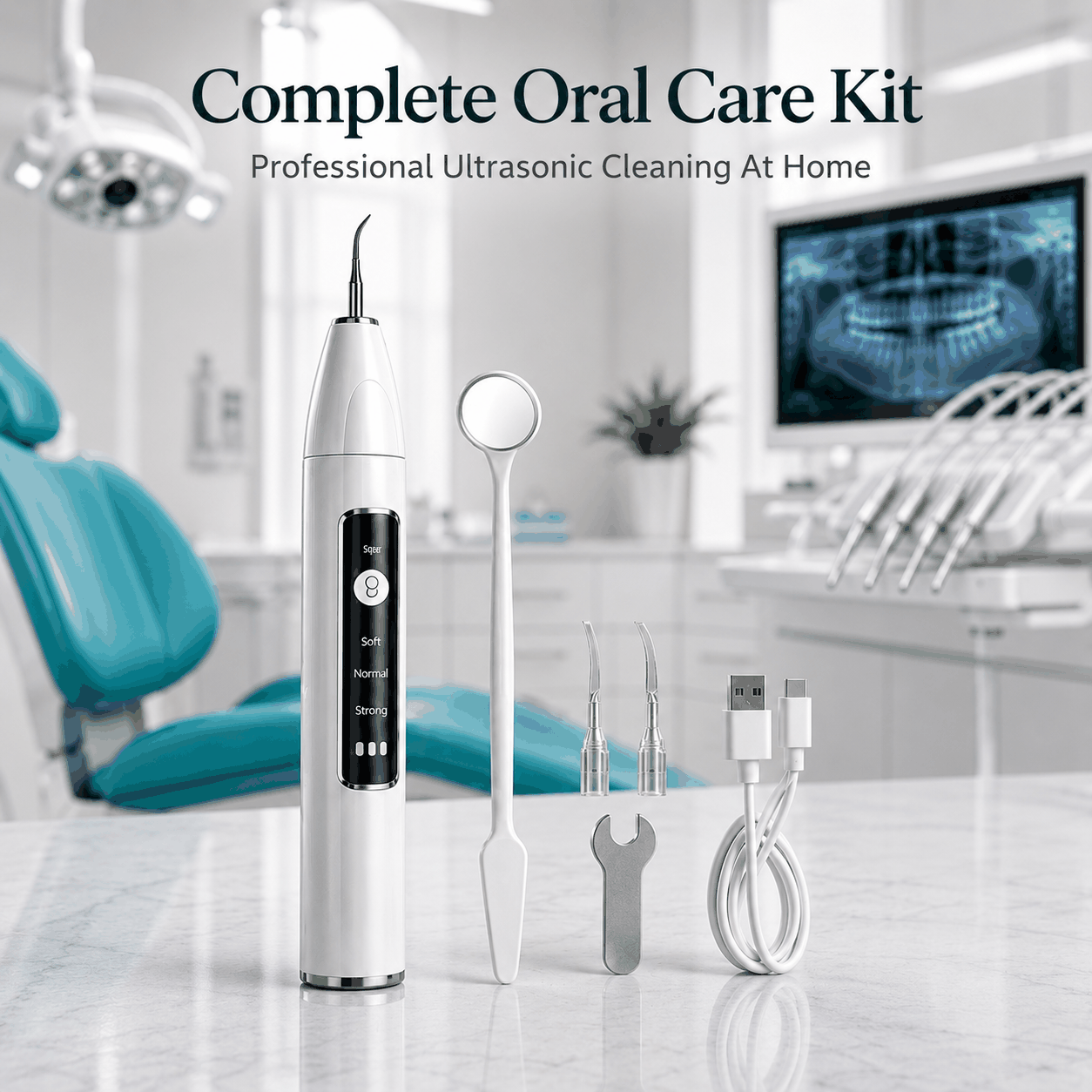 Ultrasonic Teeth Scaling With Camera for Professional Dental Cleaning