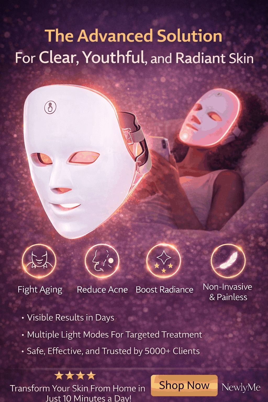 7 Color Photodynamic Therapy Face Mask