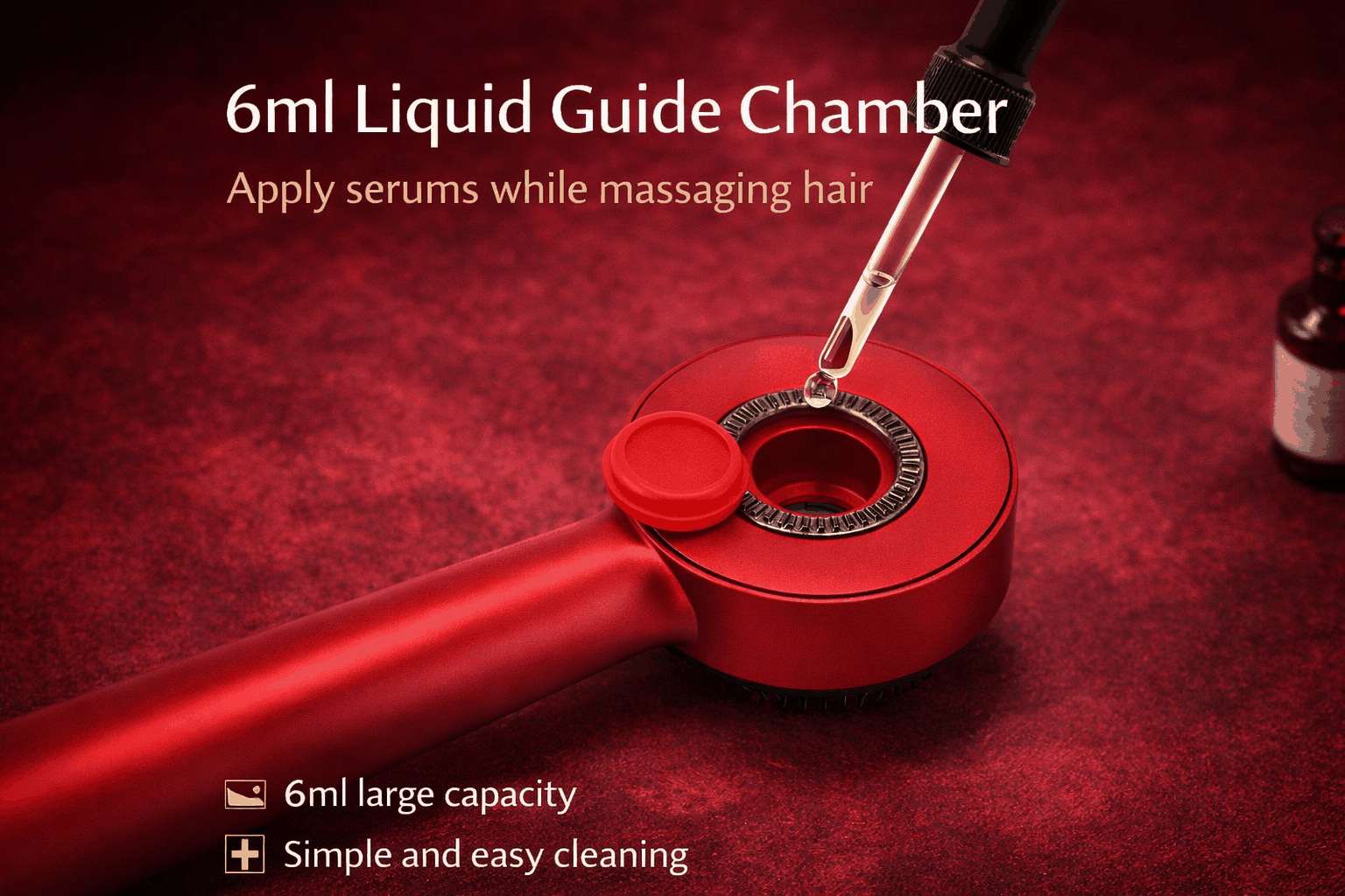 Massage Comb with Vibration Red Light Therapy