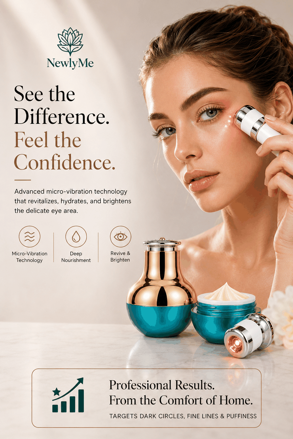 Deep Sea Caviar Electric Eye Massager boosting skin radiance and reducing fine lines