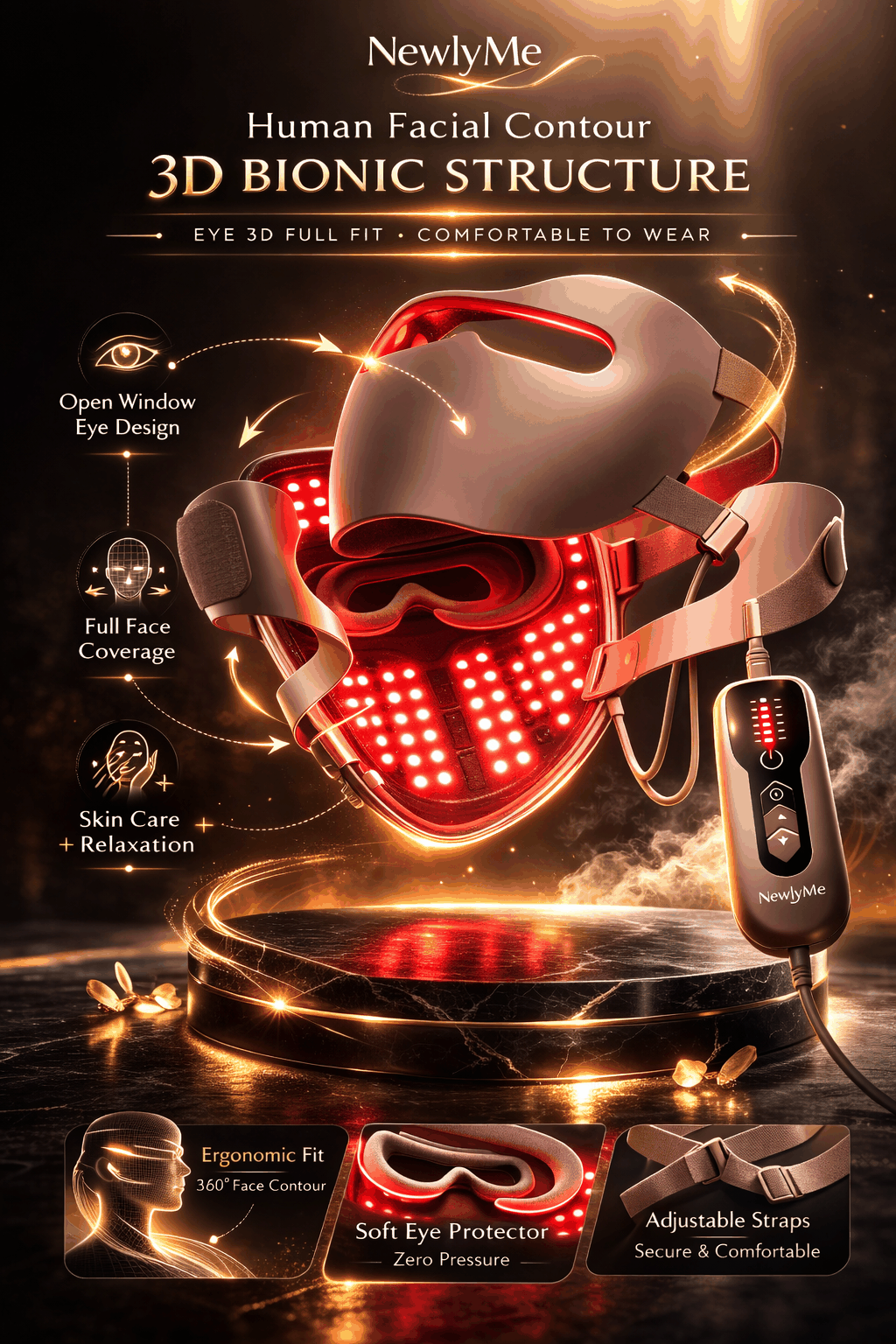 Medical Grade 9D Red Light Therapy Mask