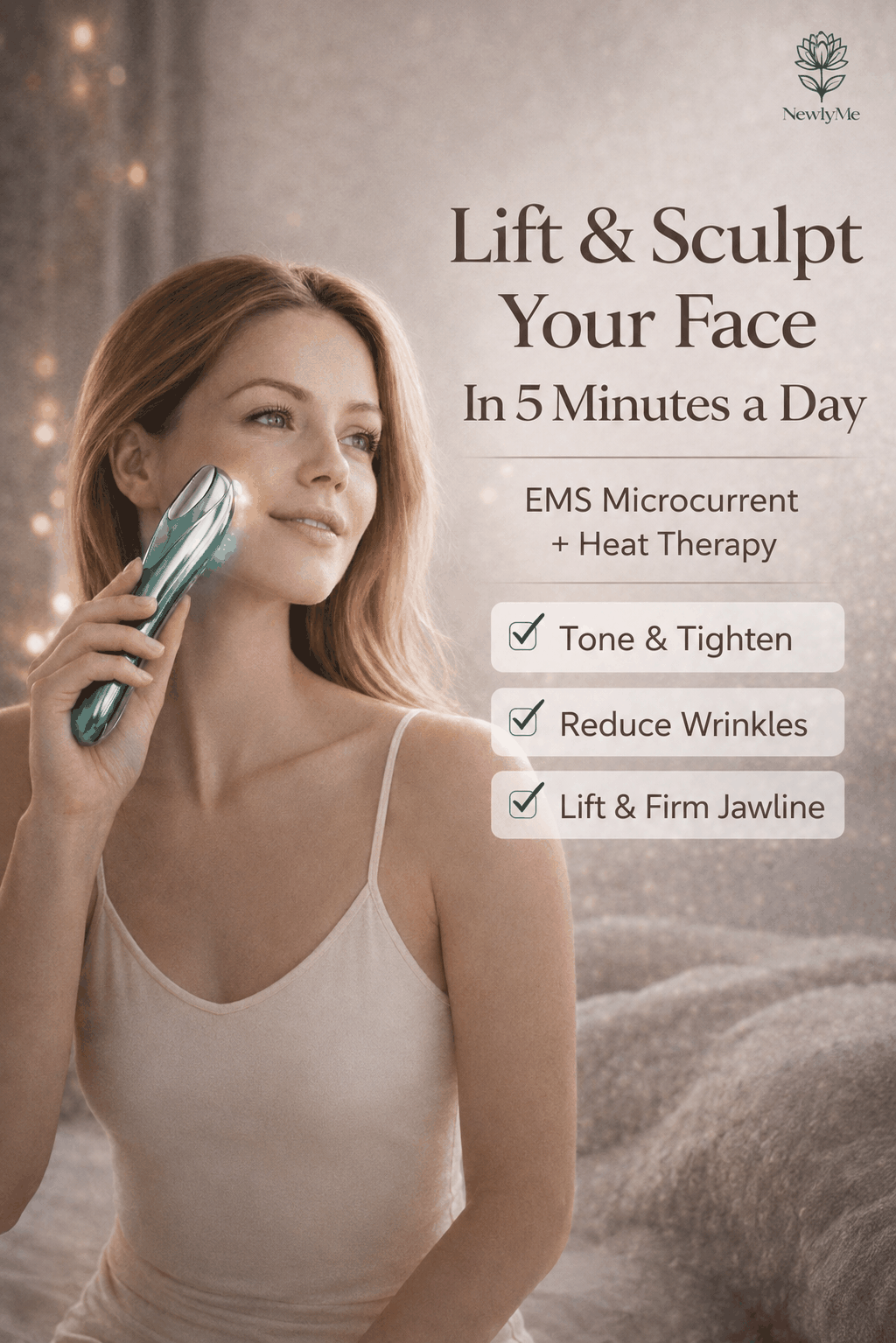 Eye Bags Massager device reducing puffiness and refreshing tired eyes