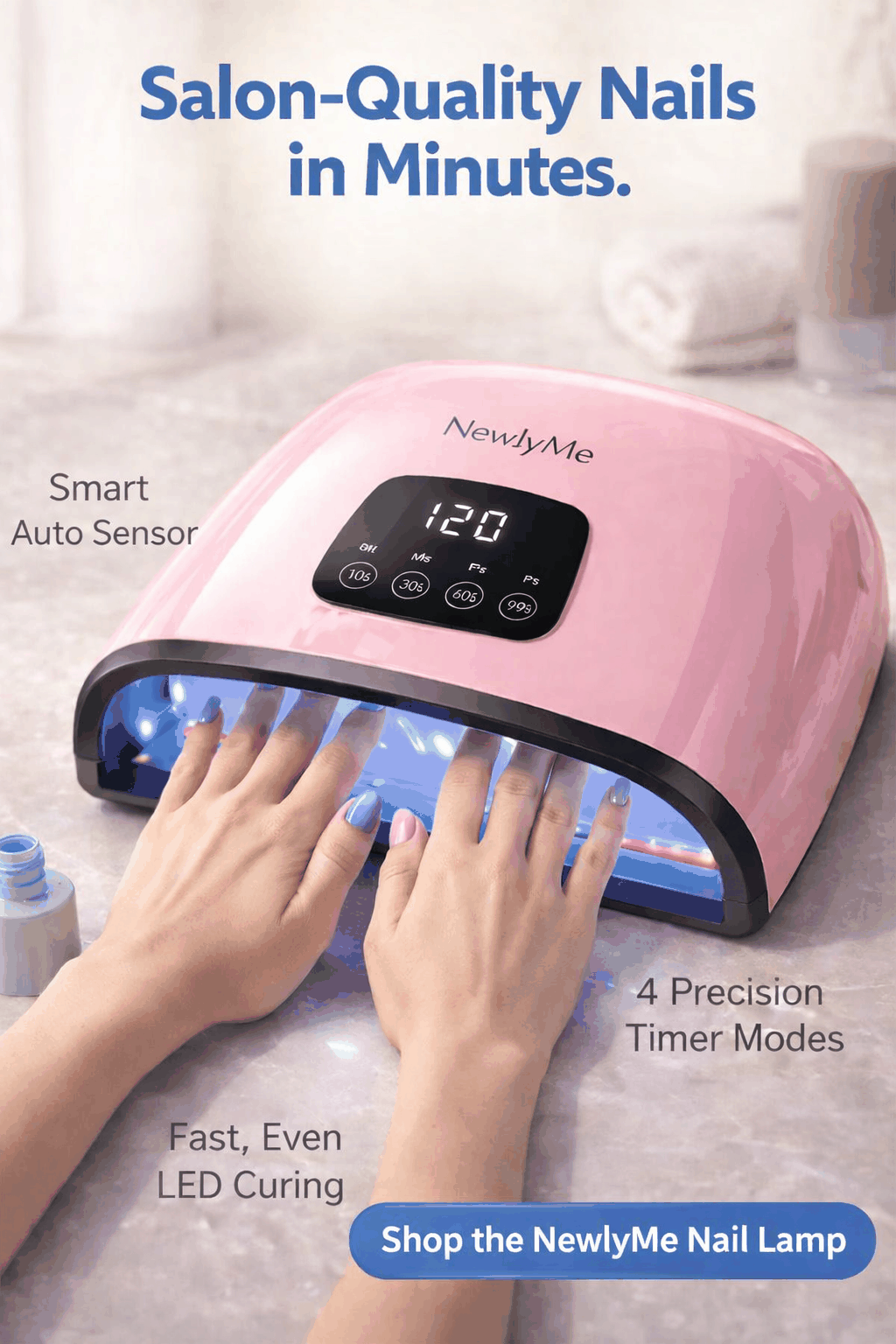 Professional Nail Drying Lamp With Auto Sensor Touch Screen (U.S Plug Only)