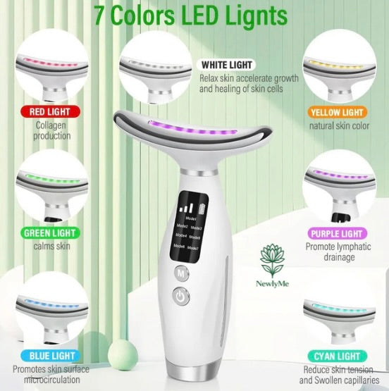 7 Color Facial Massager for Enhanced Face Neck and Shoulder Care