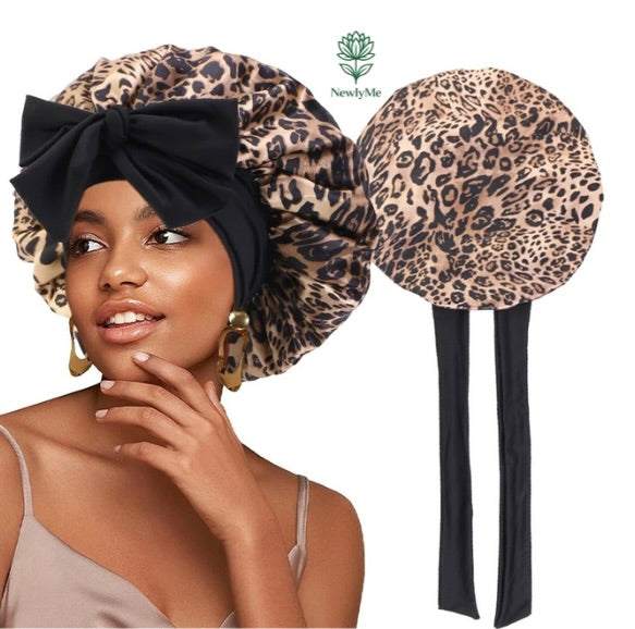 Flower print Silky Bonnet