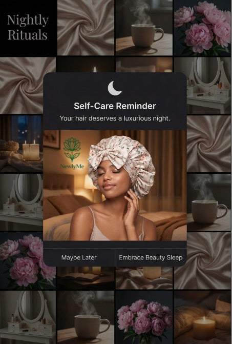 Flower print Silky Bonnet