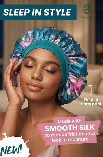 Flower print Silky Bonnet