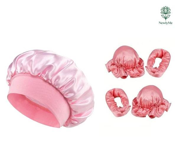 No Heat Hair Curler And Satin Sleeping Cap Set
