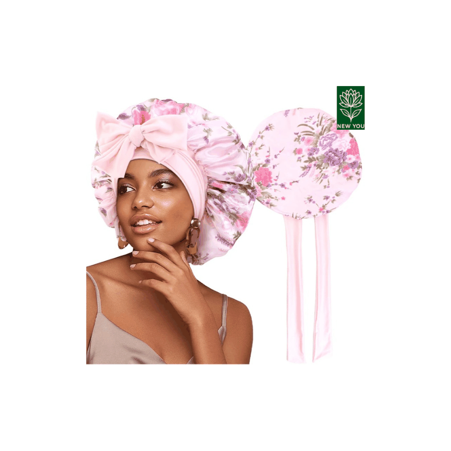 Flower print Silky Bonnet