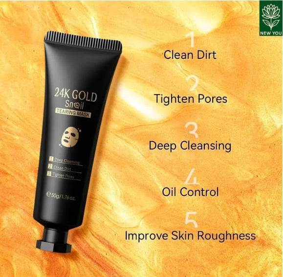 24K Gold Snail Collagen Peel-Off Face Mask