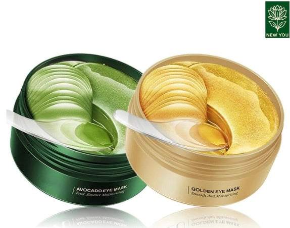 Avocado Golden Collagen eye masks for hydration and anti-aging with 60pcs pack