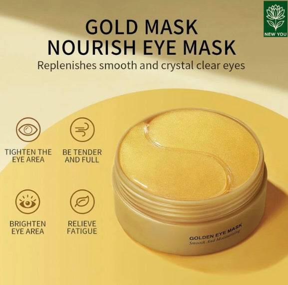 Avocado Golden Collagen eye mask for tightening, brightening, and nourishing delicate skin around the eyes.