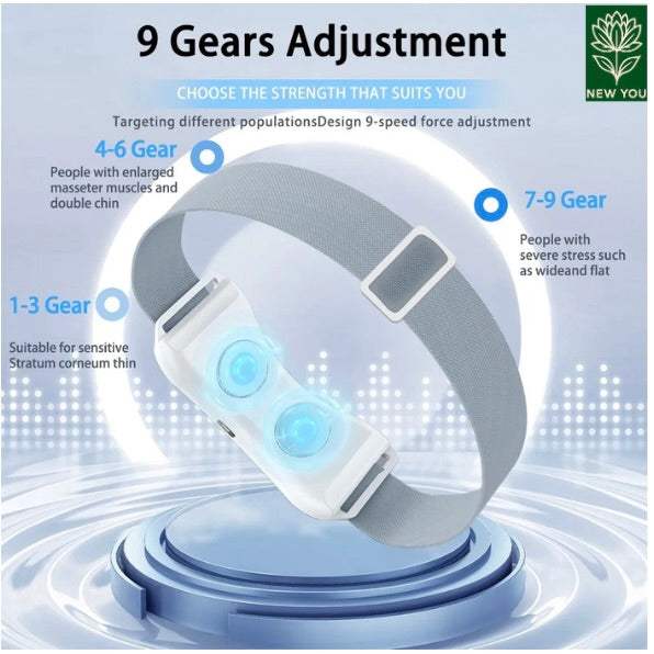 Face Shaping Massager with 9 adjustable gears for double chin and facial contouring