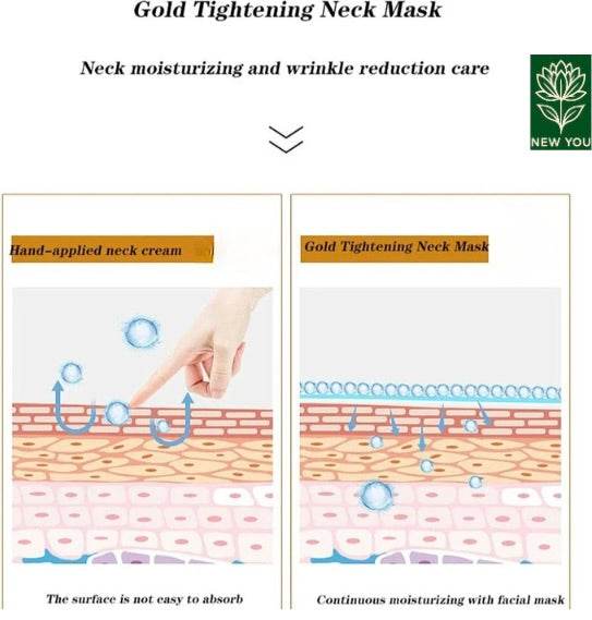 Gold Firming Neck Mask 10 Pcs