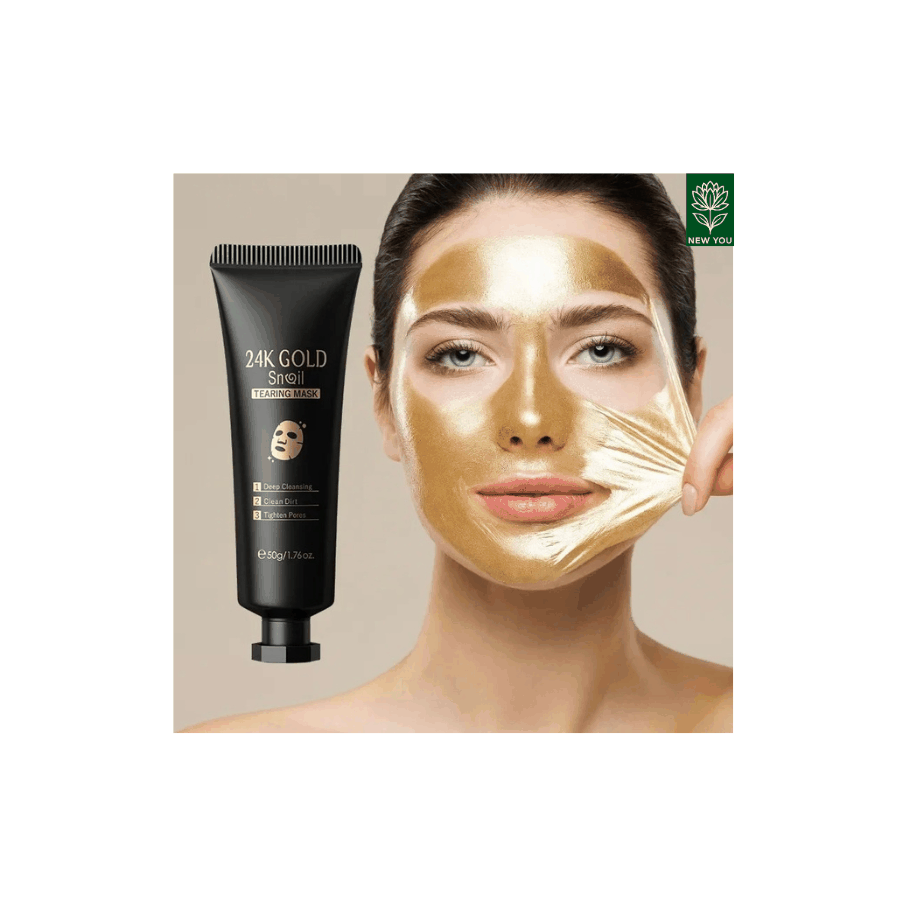 24K Gold Snail Collagen peel-off face mask for hydrating and anti-aging skincare