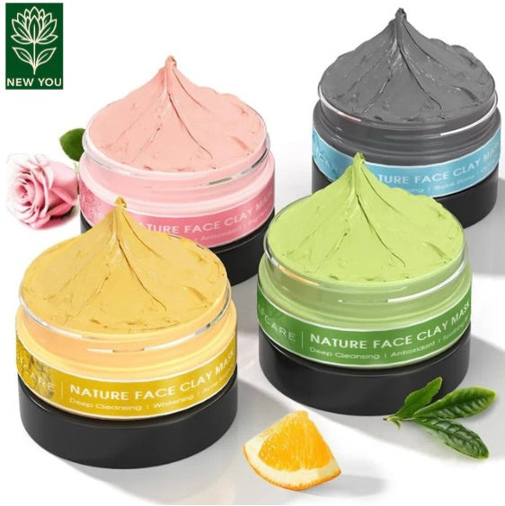 4 Pcs Clay Facial Mask Set