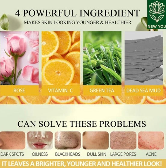 4 Pcs Clay Facial Mask Set