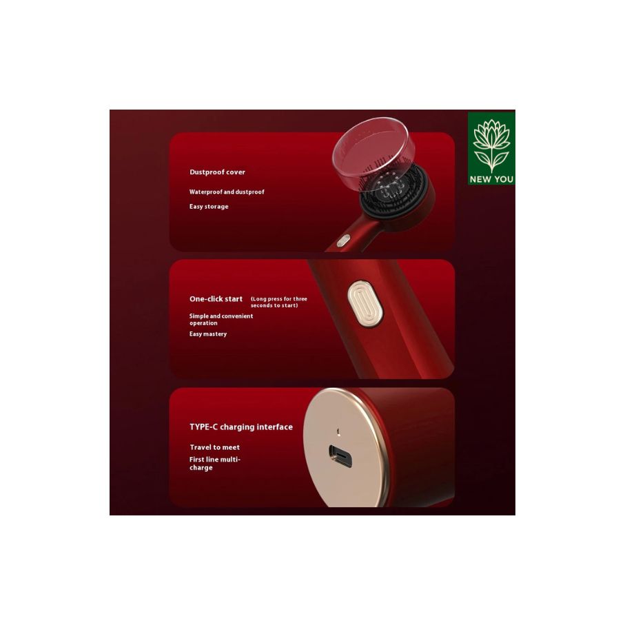 Massage Comb with Vibration Red Light Therapy