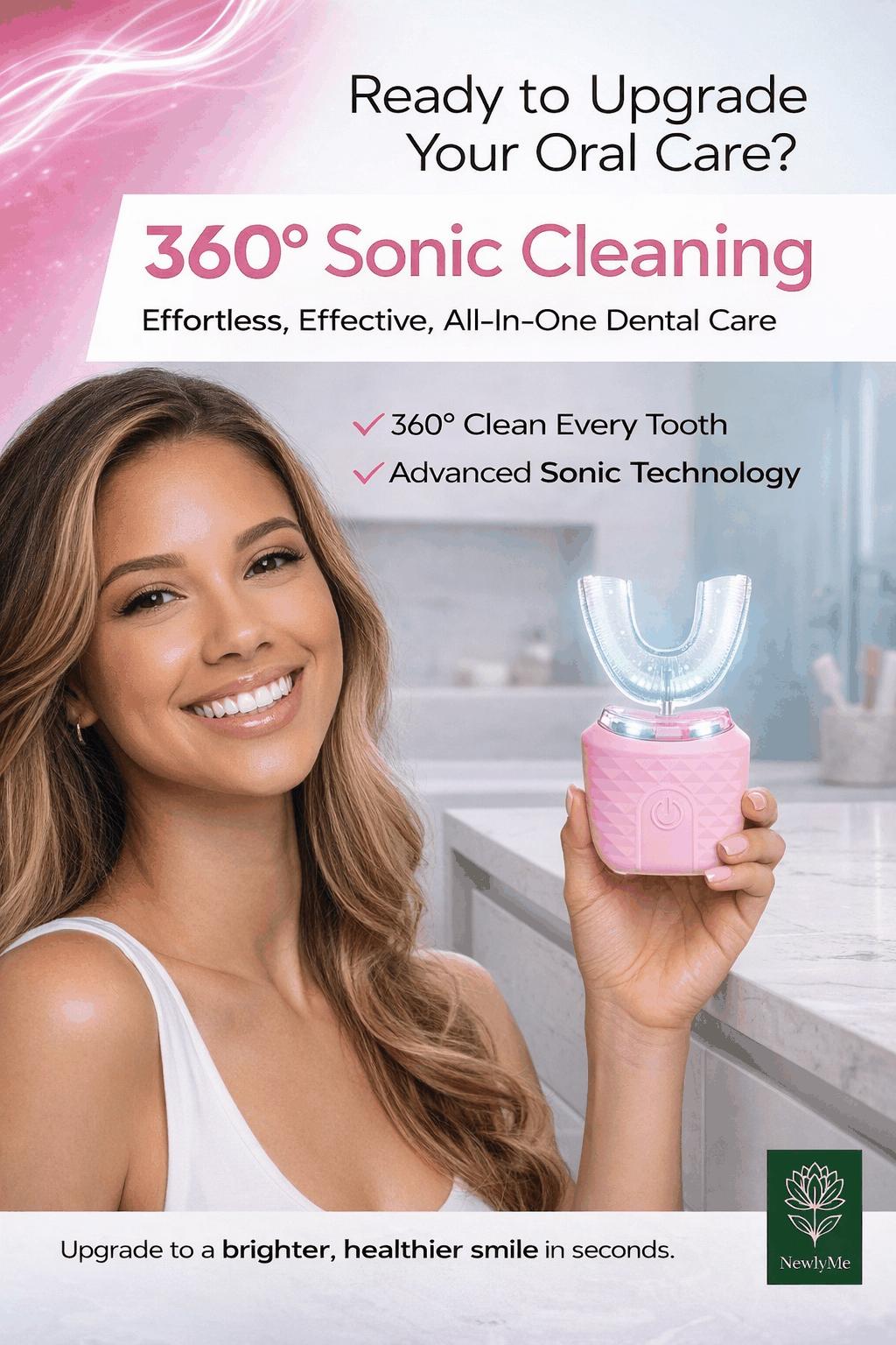 Portable U-shaped electric toothbrush