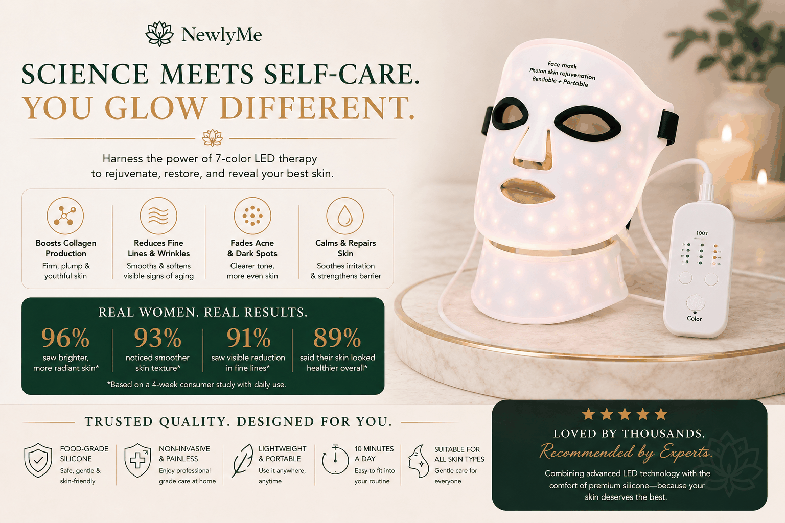 7 lights face mask
