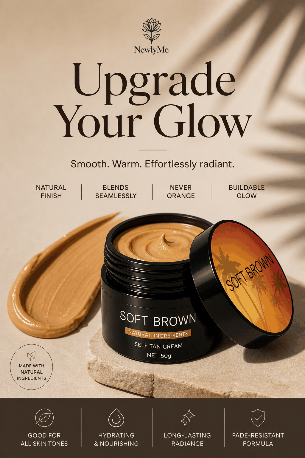 Nourishing Natural Self-Tanning Lotion benefits. 