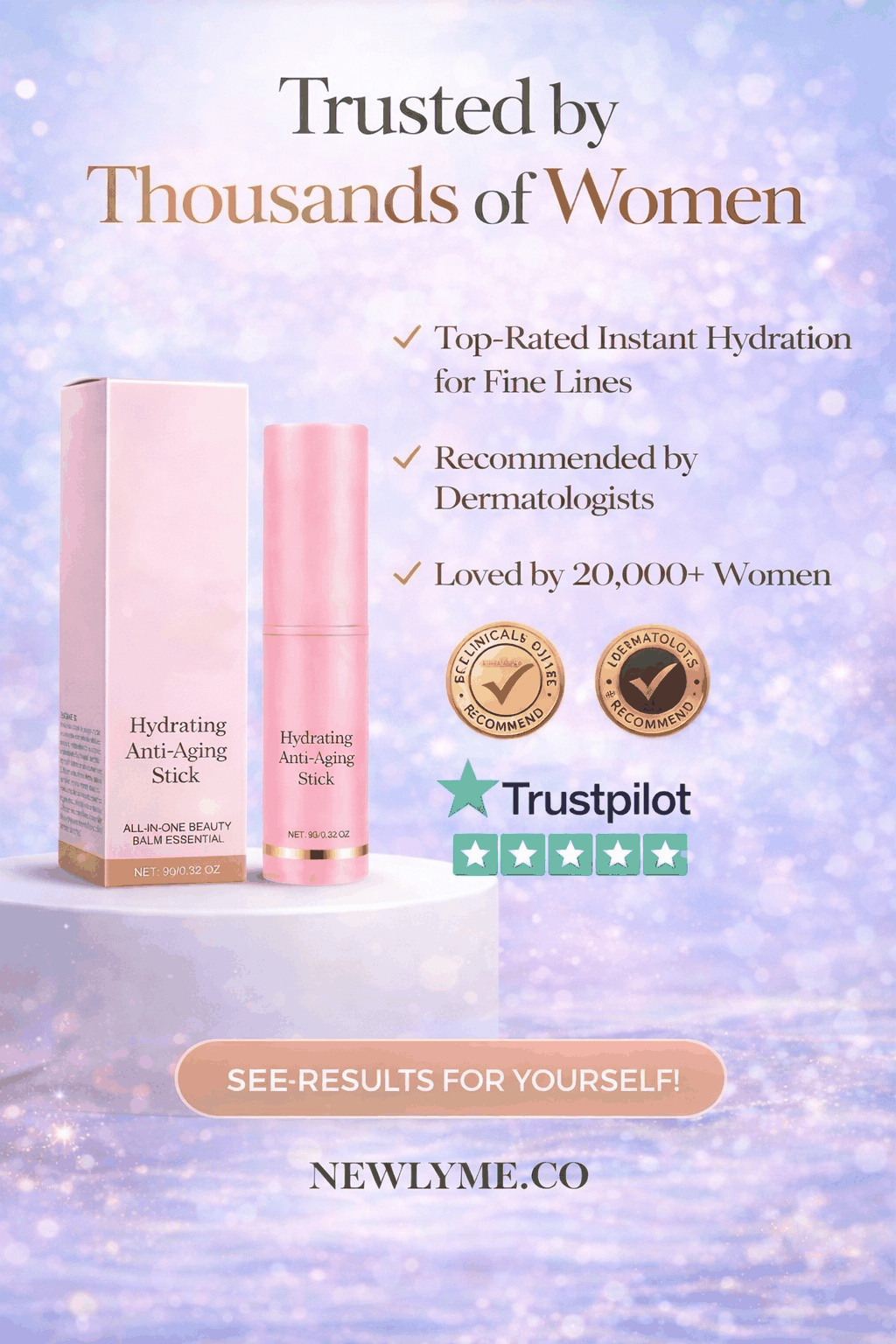 Collagen Instant Wrinkle Removal Balm Stick for smoothing fine lines on the go