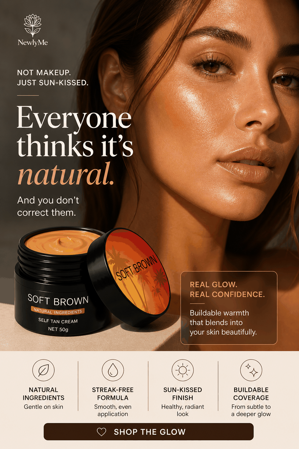 Long lasting bronzer powder providing radiant, sun-kissed glow and smooth, streak-free application
