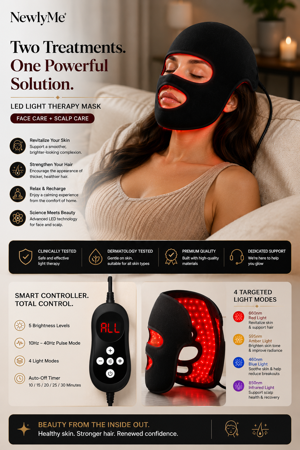 Face & Scalp Light Therapy System