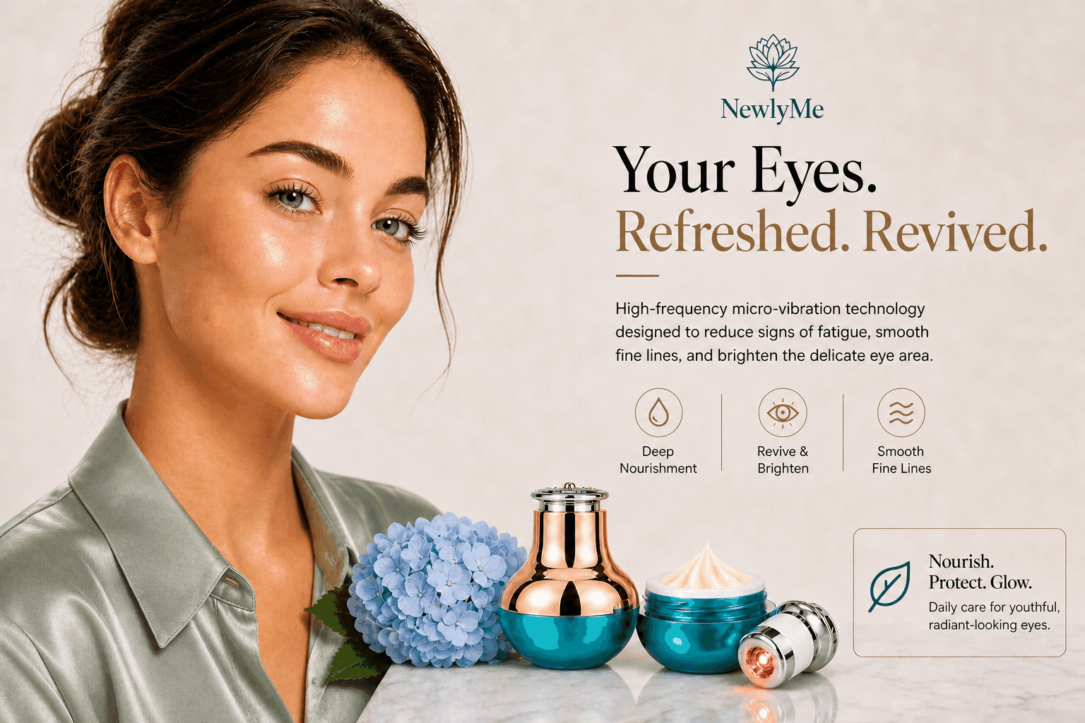 Deep Sea Caviar Electric Eye Massager boosting skin radiance and reducing fine lines