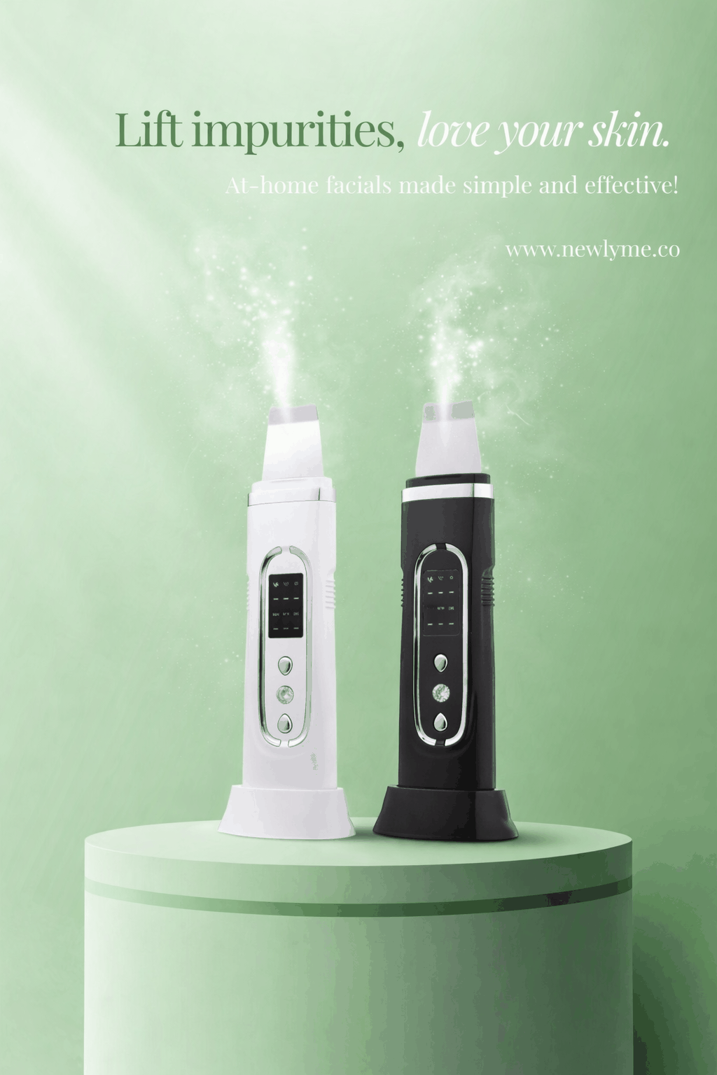 Ultrasonic skin scrubber device for gentle exfoliation and clearer skin