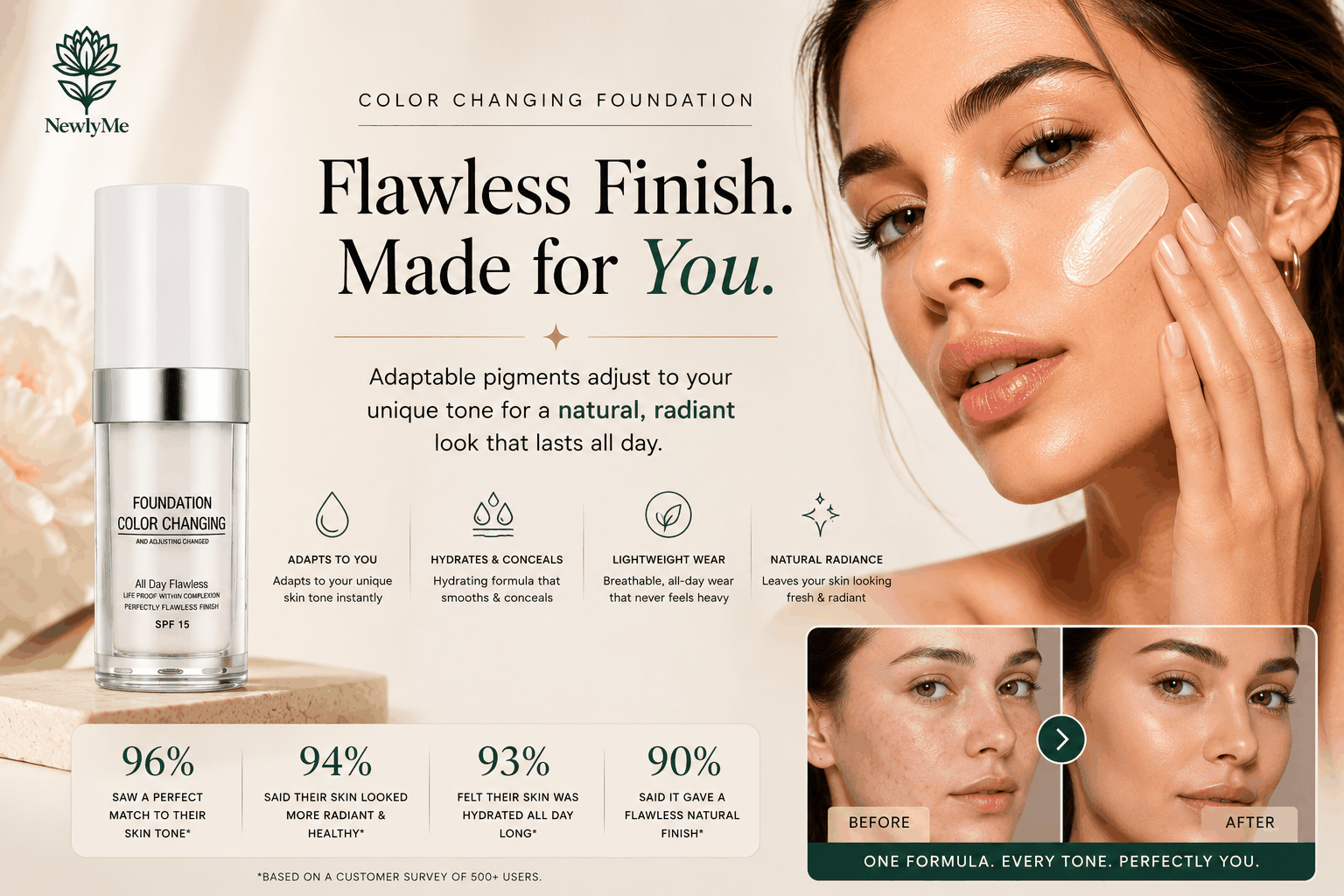 Color Changing  Foundation