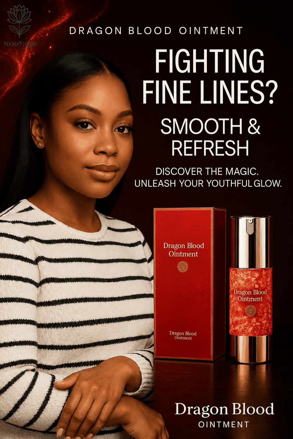 Compact Dragon Blood Face Ointment stick to reduce wrinkles and refresh skin