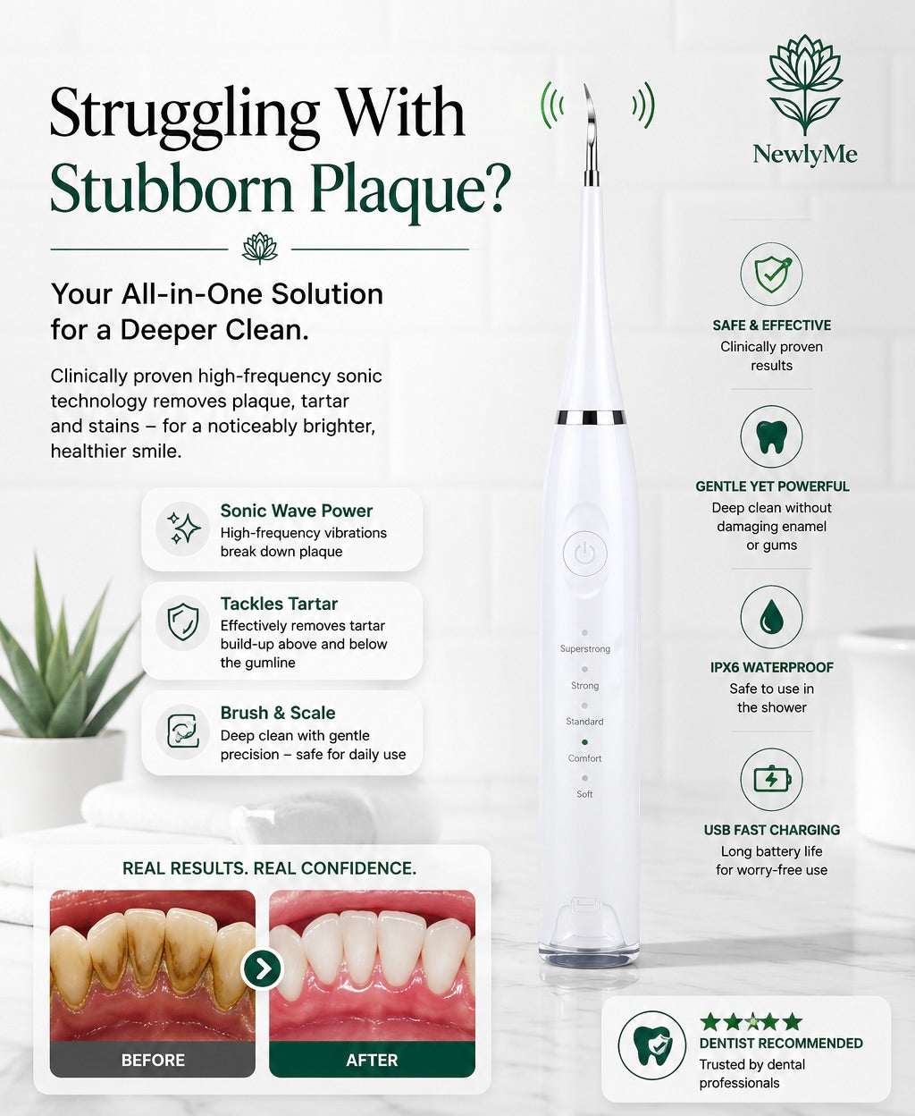 Electric tooth brush with scaler device benefits. 