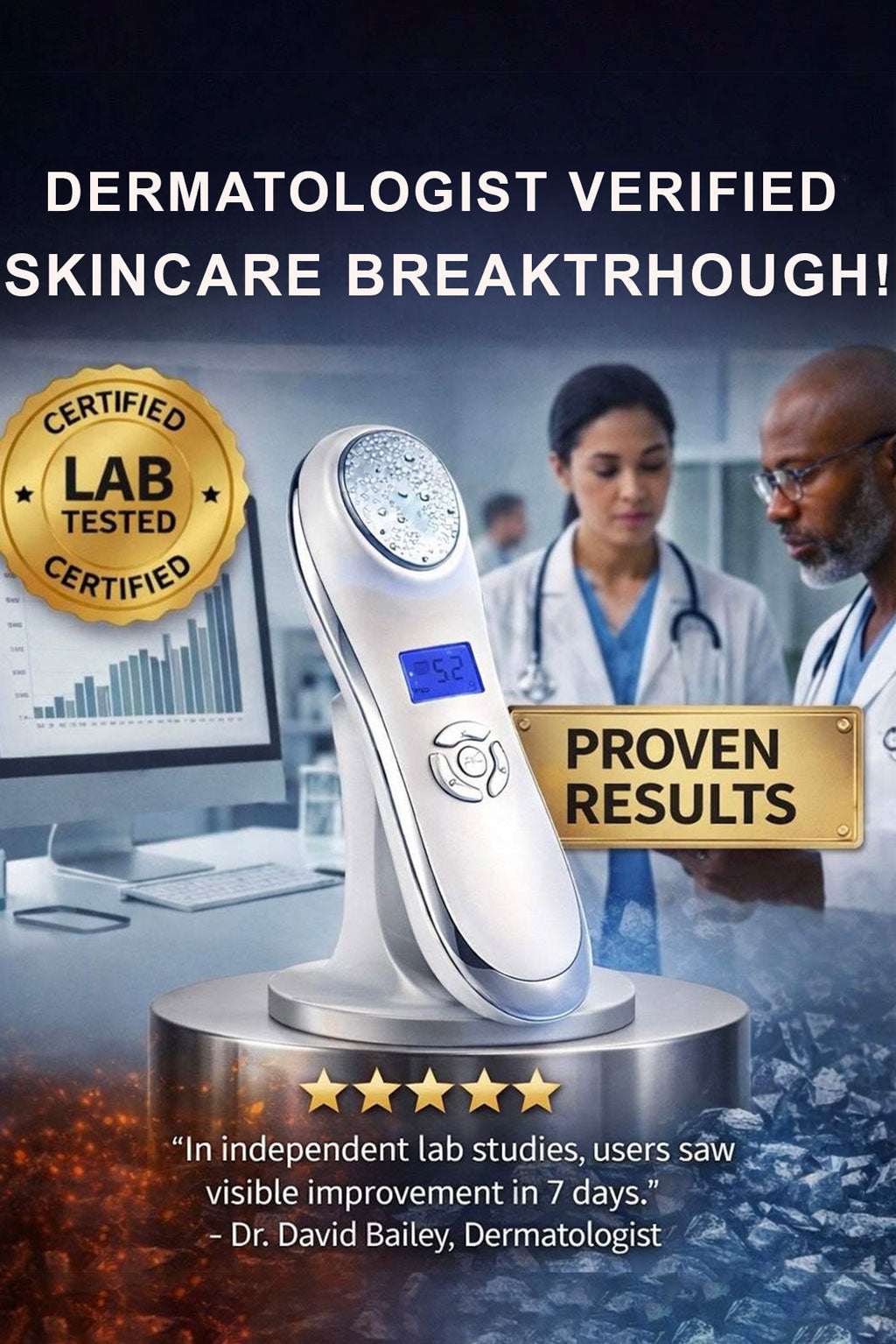 Hot and cold skin rejuvenation massager enhancing skincare routine with dual temperature settings