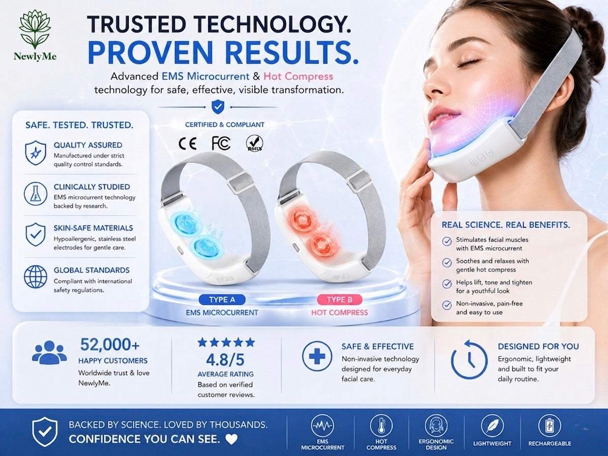 Facial device with text about trusted technology and proven results.