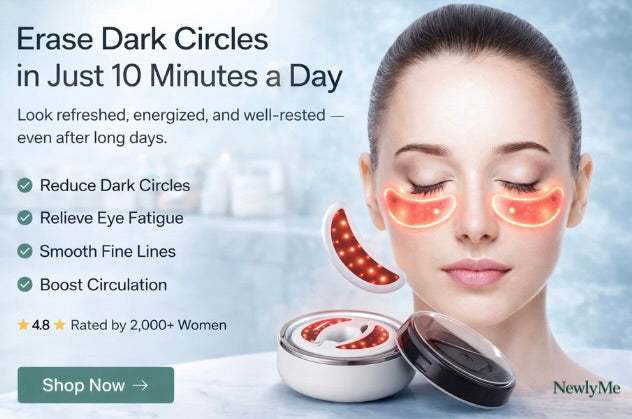 LED red light eye care wings for reducing puffiness and rejuvenating skin around eyes