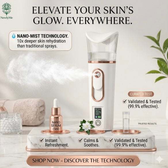 Portable Glow Steamer delivering professional facial steaming with warm steam for clear, hydrated skin on the go