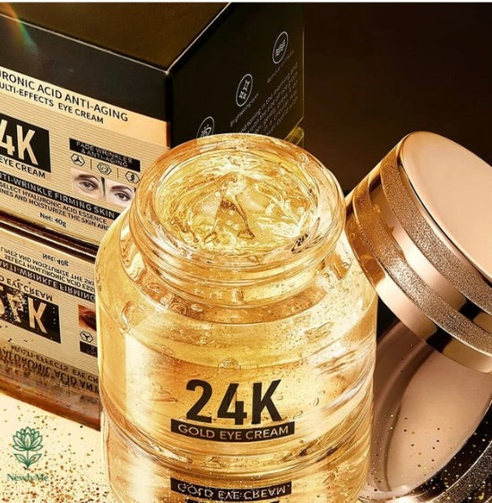 24k Gold Hyaluronic Acid Eye Cream for under-eye hydration and anti-aging care