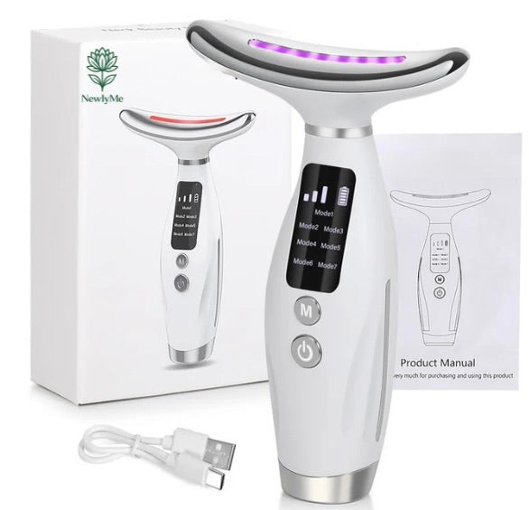 7 Color Facial Massager for Enhanced Face Neck and Shoulder Care