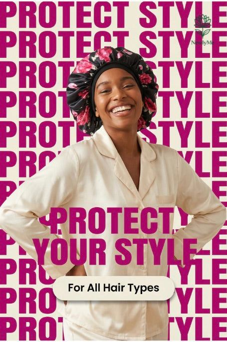 Flower print Silky Bonnet