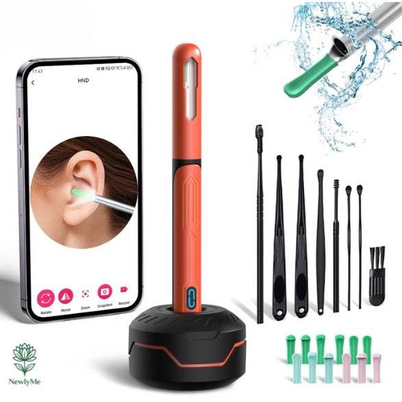 WiFi ear cleaner with 360° 1296P HD camera for real-time ear canal inspection and wax removal
