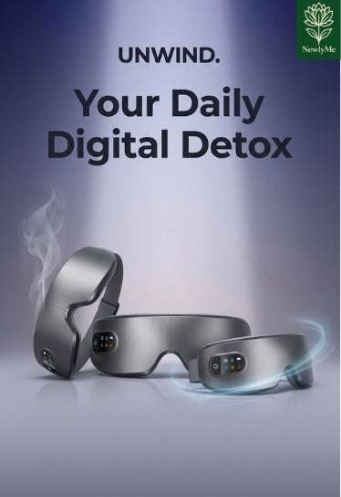 4D Eye Massager Bluetooth hot and cold eye therapy device for digital detox and relaxation