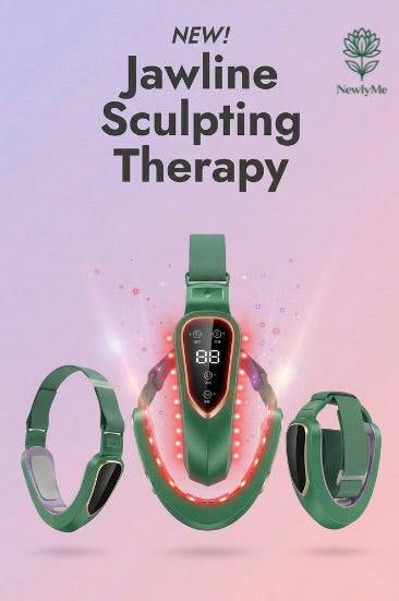 LED facial slimming therapy device with multi-wavelength light and heat therapy for skin rejuvenation