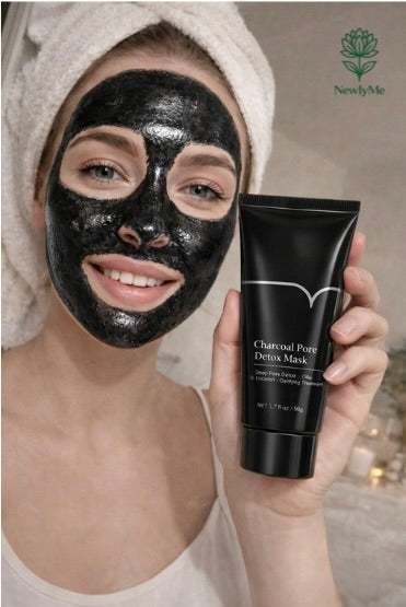Charcoal peel-off mask removing blackheads and impurities for clear skin
