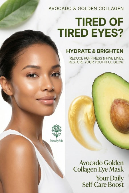 Avocado Golden Collagen eye mask reducing fine lines and dark circles with hydrating avocado extract